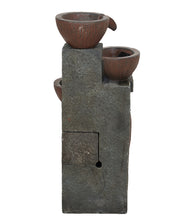 Load image into Gallery viewer, MODERN TIERED WATER FOUNTAIN W/3 WW LEDS 24 H

