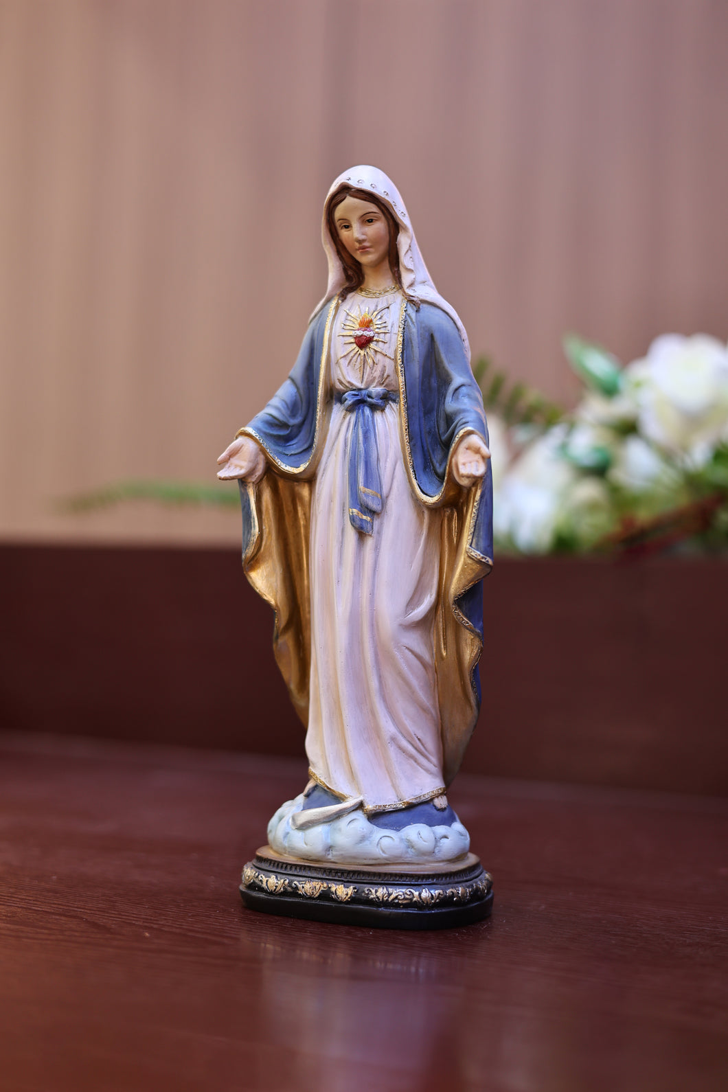 81720-12 - 12 in Sacred Heart Mary Statue Open Hands Religious Decor