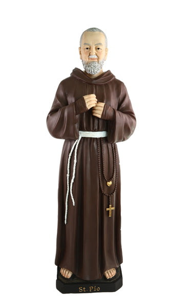 81727-24 - 24 in St. Padre Pio Figure Statue Religious Decor Indoor/Outdoor
