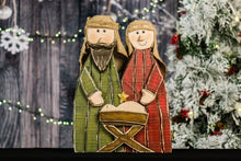 Load image into Gallery viewer, 85255-E - WOODEN NATIVITY 25.5 INCH H IN/OUTDOOR
