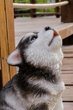 Load image into Gallery viewer, HOWLING ALASKAN MALAMUTE PUPPY STATUE (HI-LINE EXCLUSIVE)
