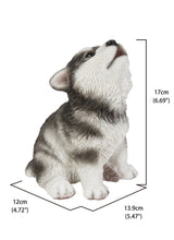 Load image into Gallery viewer, 87703-N - HOWLING ALASKAN MALAMUTE PUPPY STATUE (HI-LINE EXCLUSIVE)
