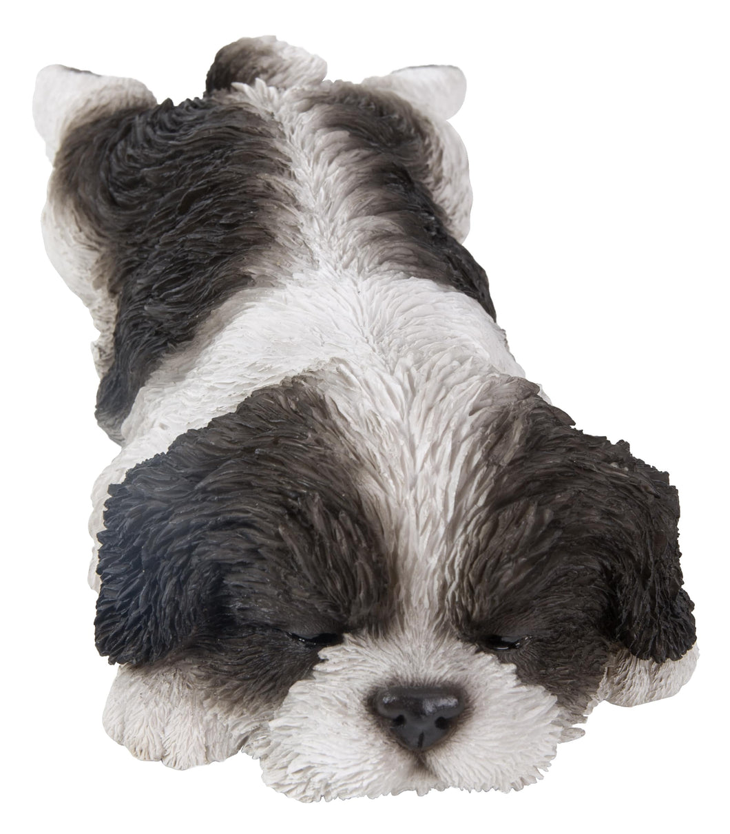 PET PALS - SHIH TZU PUPPY SLEEPING - BLACK/WHITE