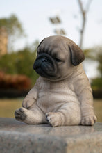 Load image into Gallery viewer, 87710-P - SITTING SLEEPY PUG PUPPY STATUE (HI-LINE EXCLUSIVE)
