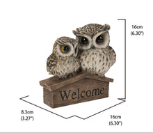 Load image into Gallery viewer, 87717-G - MOTHER &amp; BABY OWL WELCOME SIGN
