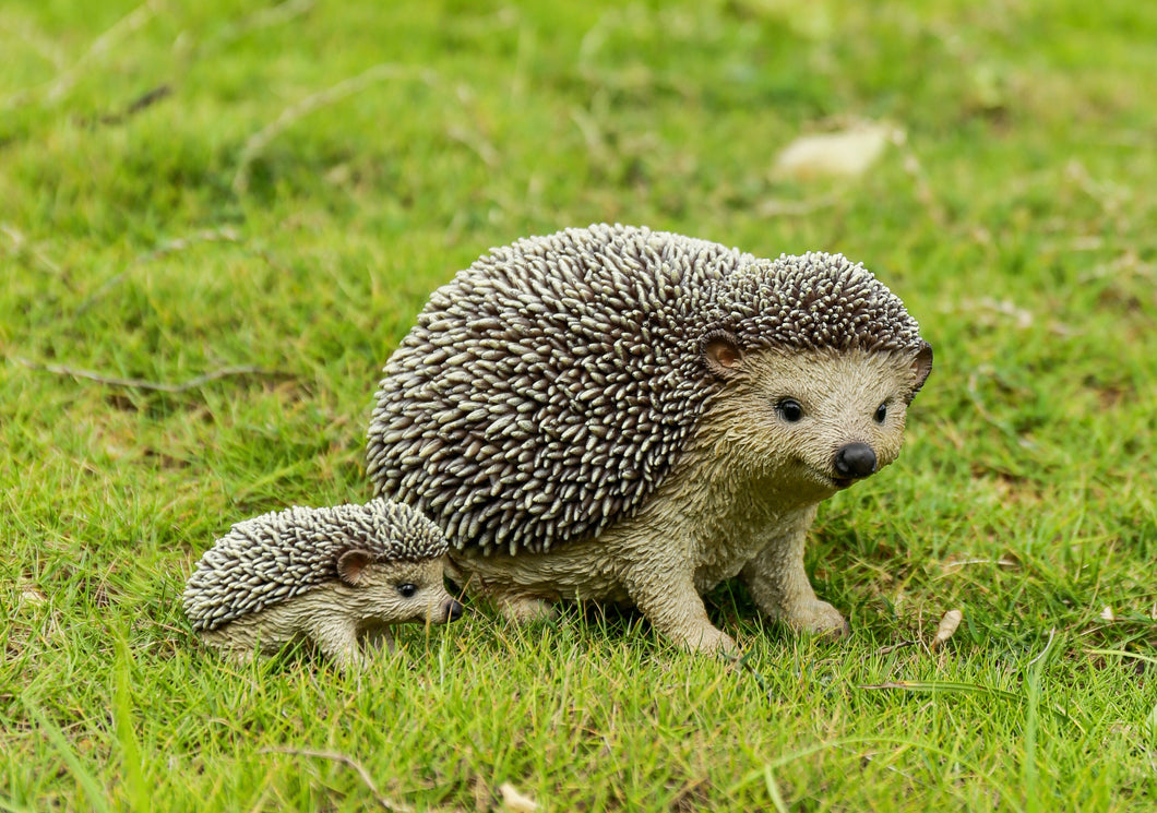 87743-F - MOTHER & BABY HEDGEHOGS