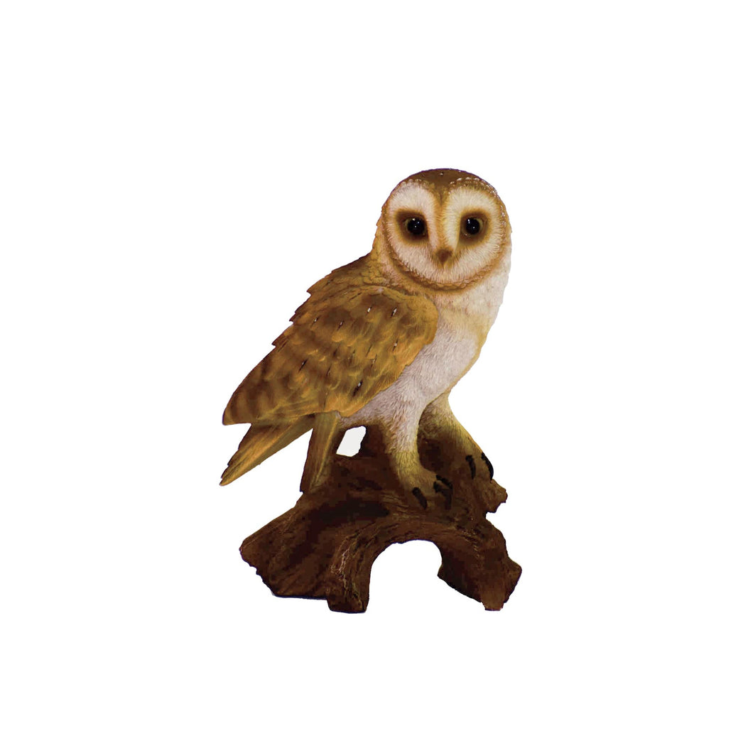 BARN OWL ON STUMP - SMALL