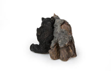 Load image into Gallery viewer, 87957-E - BLACK BEAR CUBS HIDING UNDER LOG STATUE (HI-LINE EXCLUSIVE)
