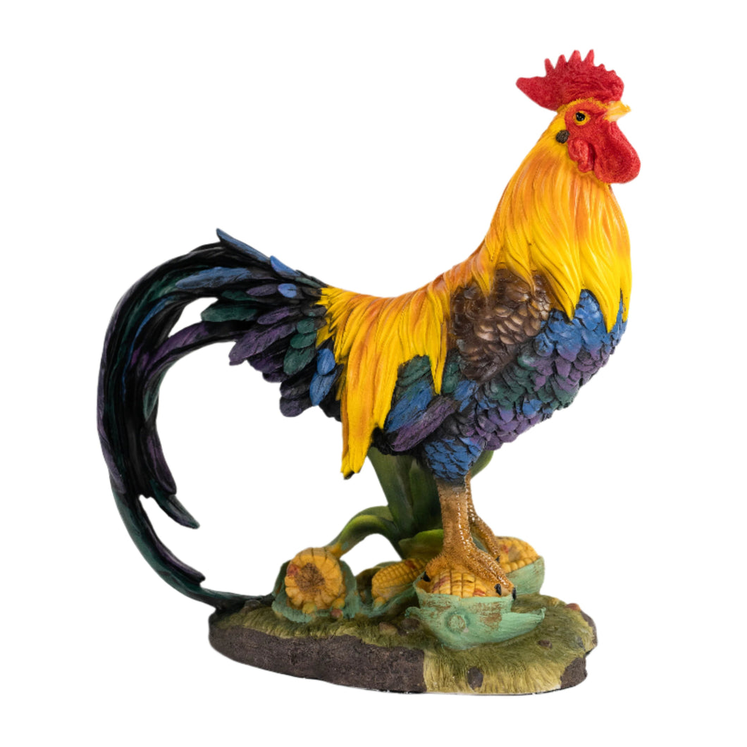 89312 - ROOSTER STANDING ON CORN-COLORED