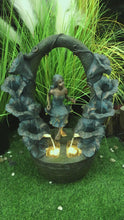 Load and play video in Gallery viewer, FOUNTAIN-GIRL ON A SWING W/ 2 WW LEDs
