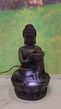 Load and play video in Gallery viewer, 79554-N - 13.75&quot; H BUDDHA FOUNTAIN W/LED FOR TABLETOP DECOR
