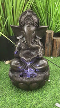 Load and play video in Gallery viewer, 79554-M - FOUNTAIN-TABLETOP LORD GANESH SCULPTURAL FOUNTAIN W/ WT LED
