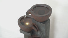 Load and play video in Gallery viewer, MODERN TIERED WATER FOUNTAIN W/3 WW LEDS 24 H
