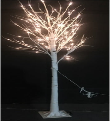 BIRCH TREE ON METAL BASE IN/OUTDOOR 160 LED 94 INCH HIGH