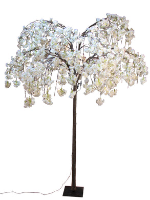 FLORAL LIGHTS-LARGE TREE W/288 WW LED WHITE CHERRY BLOSSOM W/ADP
