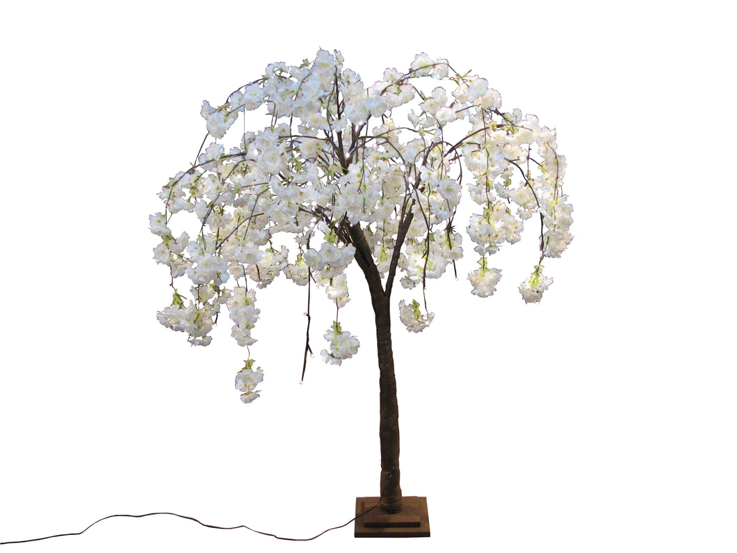 FLORAL LIGHTS-SMALL TREE W/66 WW LED WHITE CHERRY BLOSSOM W/ADP