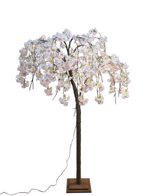 FLORAL LIGHT-MED TREE W/84 WW LED PINK CHERRY BLOSSOM W/ADP