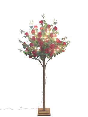 FLORAL LIGHTS-LARGE TREE W/138 WW LED RED ROSE W/ADP