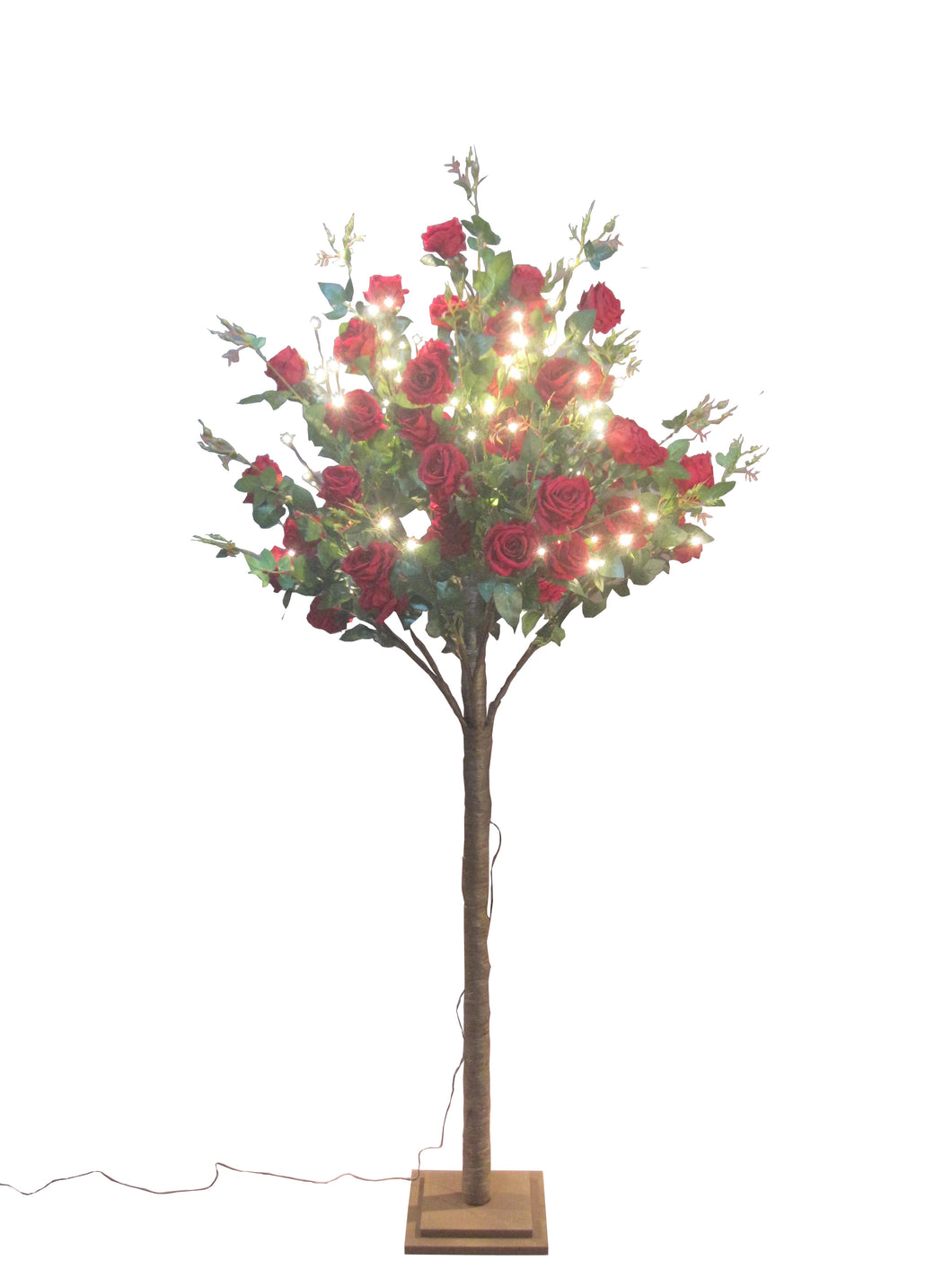 FLORAL LIGHTS-LARGE TREE W/138 WW LED RED ROSE W/ADP