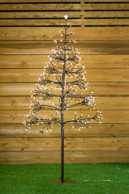 FLORAL LIGHTS-BROWN TREE W/380 WW SPARKLING LED