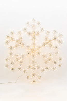 CLUSTER SNOWFLAKE LIGHT W/804 WW SPARKLING LED-34 INCH H
