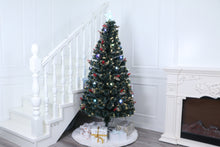 Load image into Gallery viewer, 180CM GREEN FROSTED F/O TREE WITH CONES BERRIES
