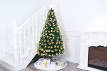 Load image into Gallery viewer, 180CM GREEN F/O TREE WITH WARM FIBER LIGHTS
