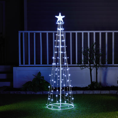 MULTI-FUNCTION TIMED LED TREE W/ STAR - 150 WT LEDS W/ REMOTE