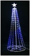 MULTI-FUNCTION TIMED LED TREE W/ STAR - 252 RGB LEDS W/ REMOTE