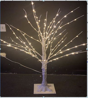 MEDIUM COPPER WIRE BIRCH TREE WITH 268 WARM WHITE LED