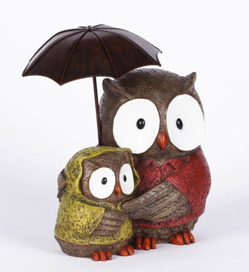 OWL-MOMMY AND KIDDY UNDER UMBRELLA (HI-LINE EXCLUSIVE)