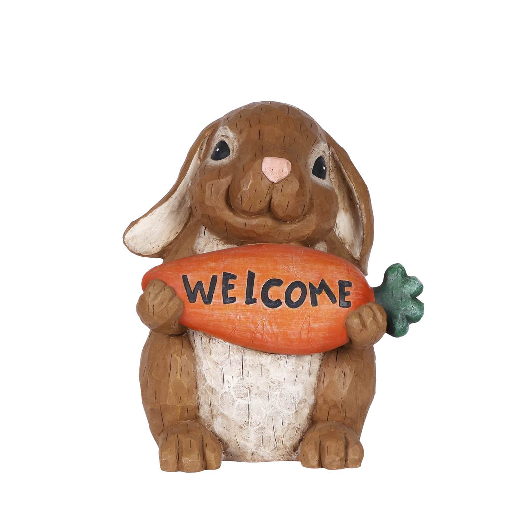 RABBIT W/WELCOME SIGN CARROT