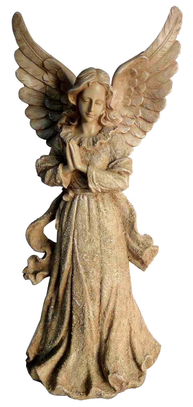 SAND FINISH ANGEL STAND W/WINGS UP