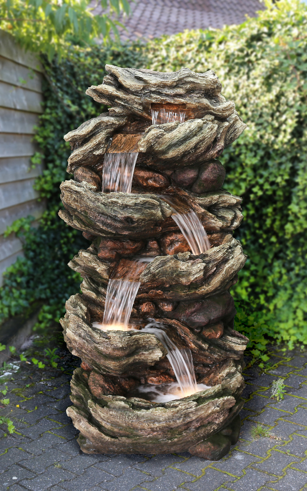 FOUNTAIN-MULTI-LEVEL STONE W/ LEDS