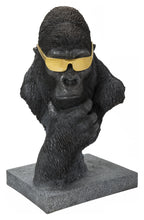 Load image into Gallery viewer, GORILLA HEAD WITH GOLDEN GLASSES
