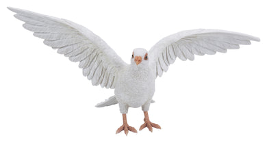 PIGEON W/SPREAD WINGS - WHITE