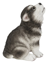 Load image into Gallery viewer, HOWLING ALASKAN MALAMUTE PUPPY STATUE (HI-LINE EXCLUSIVE)
