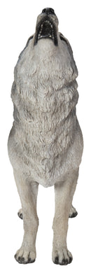 STANDING HOWLING GRAY WOLF STATUE (HI-LINE EXCLUSIVE)