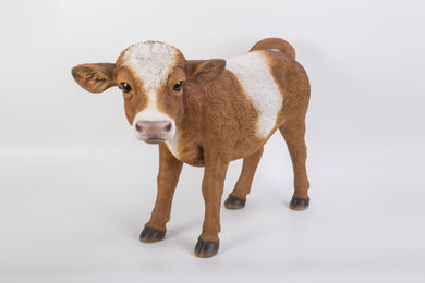 COW STANDING-BROWN/WHITE