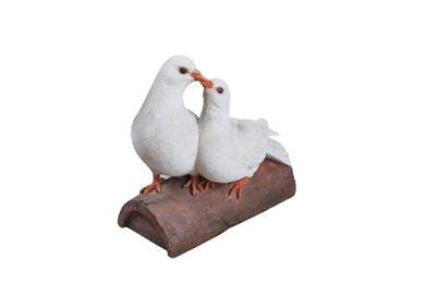TWO DOVES ON LOG