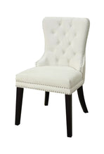 Load image into Gallery viewer, CHAIR-BUTTON-TUFTED WHITE VELVET - 2 PC MIN
